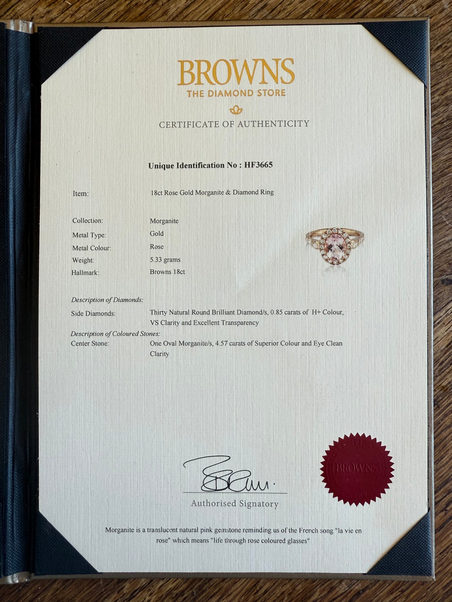 0.85ct 30 Diamond and Browns designer large Oval Pink Morganite gemstone 18ct luxury gold halo ring