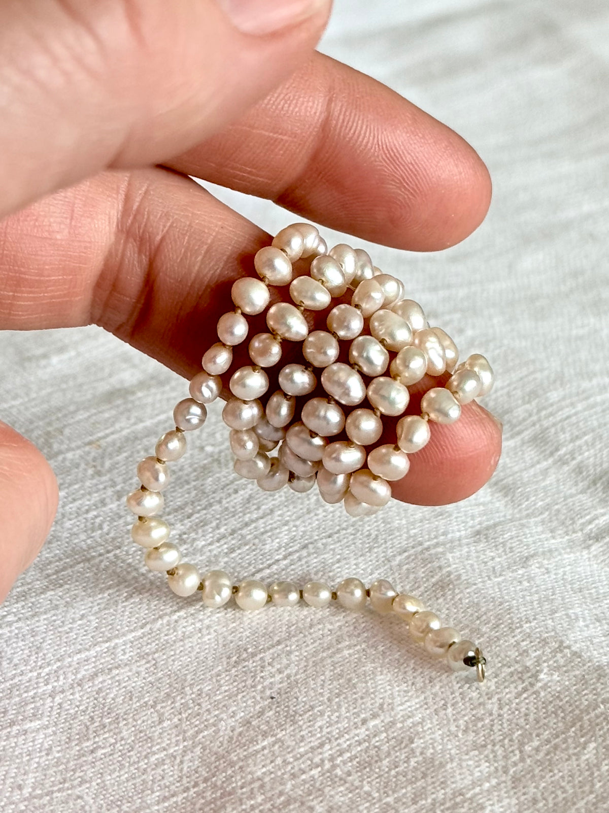 .9ct gold luxury baroque cultured pearl real pearl string of micro luxury pearls necklace