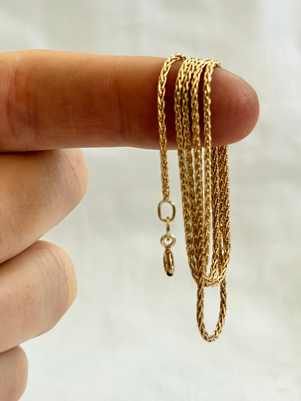 .375 .50cm .9ct fancy form Foxtail antique revival luxury Italian designer made yellow gold Rope weave link chain necklace