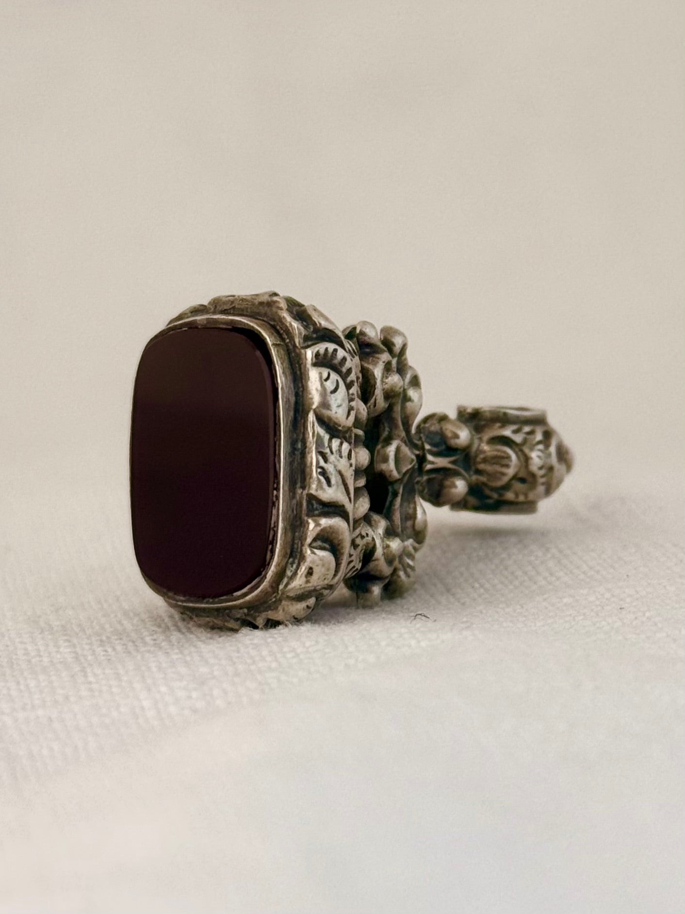 .1800s .925 antique Carnelian Wax Seal Fob Seal Georgian early Victorian era collectors Pendant