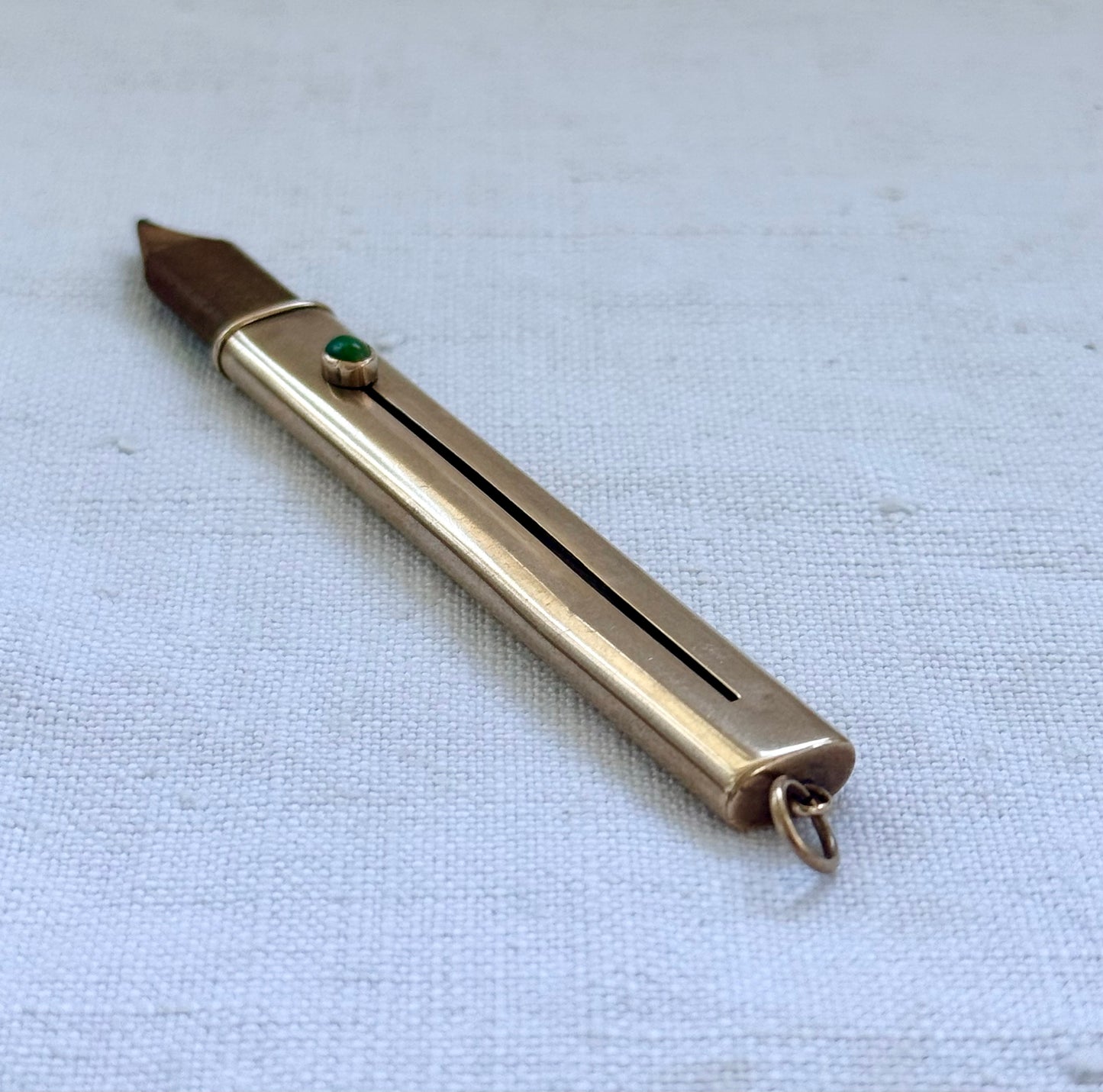 .1900s .375 .9ct antique rose gold slider Carpenter pencil