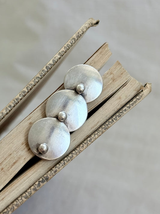 .1940s .1950s .925 Danish Scandinavian designer Niels Erik From designer Scandinavian Denmark MCM circular geometric circle bar brooch