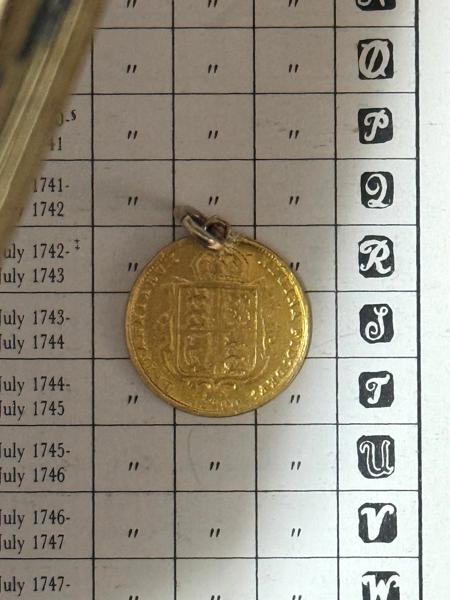 .1890 .22ct gold true antique half sovereign Victorian fine gold coin pendant