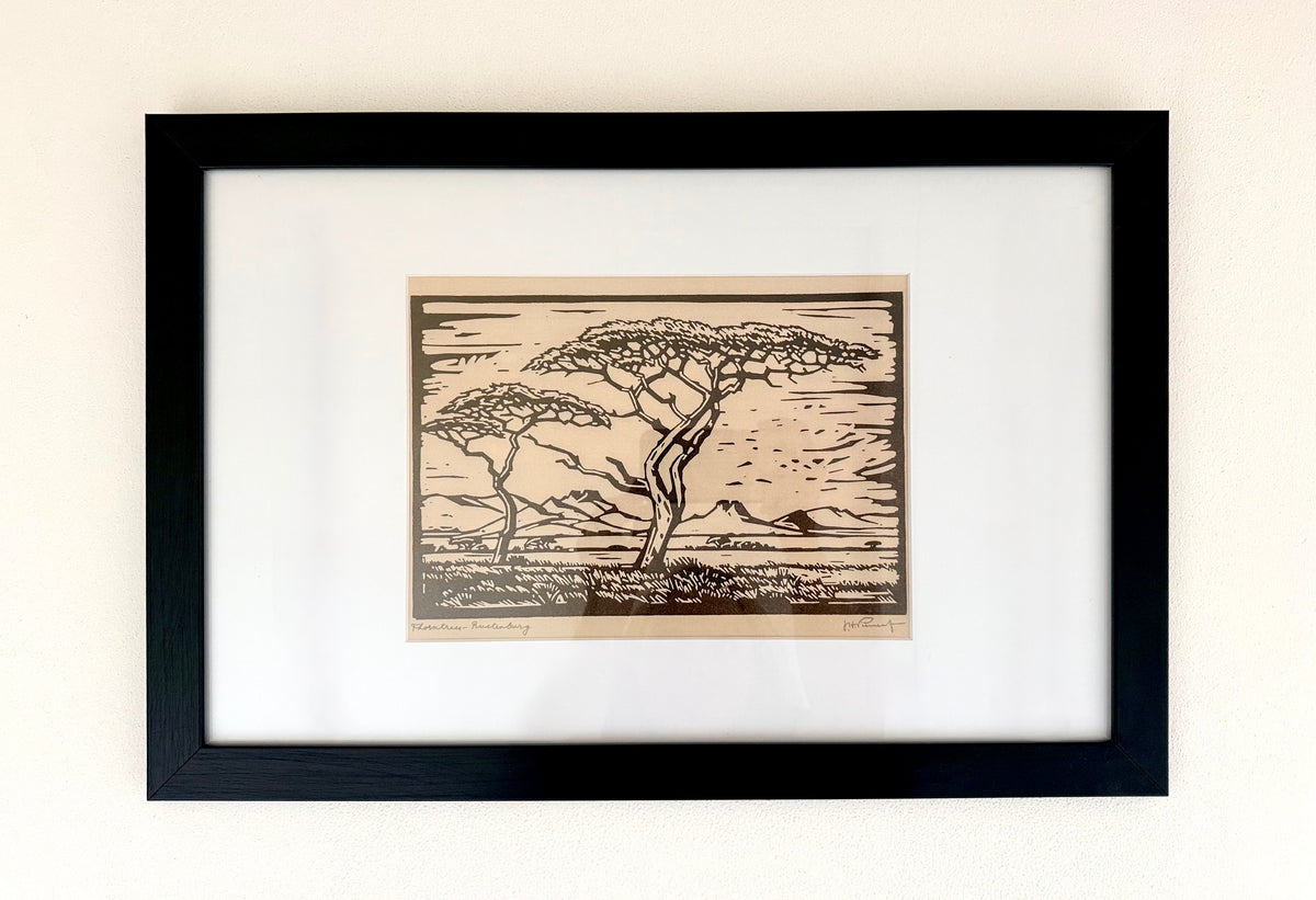 .1940s .1950s After PIERNEEF Jacob Hendrick Thorntrees Rustenburg Framed Print