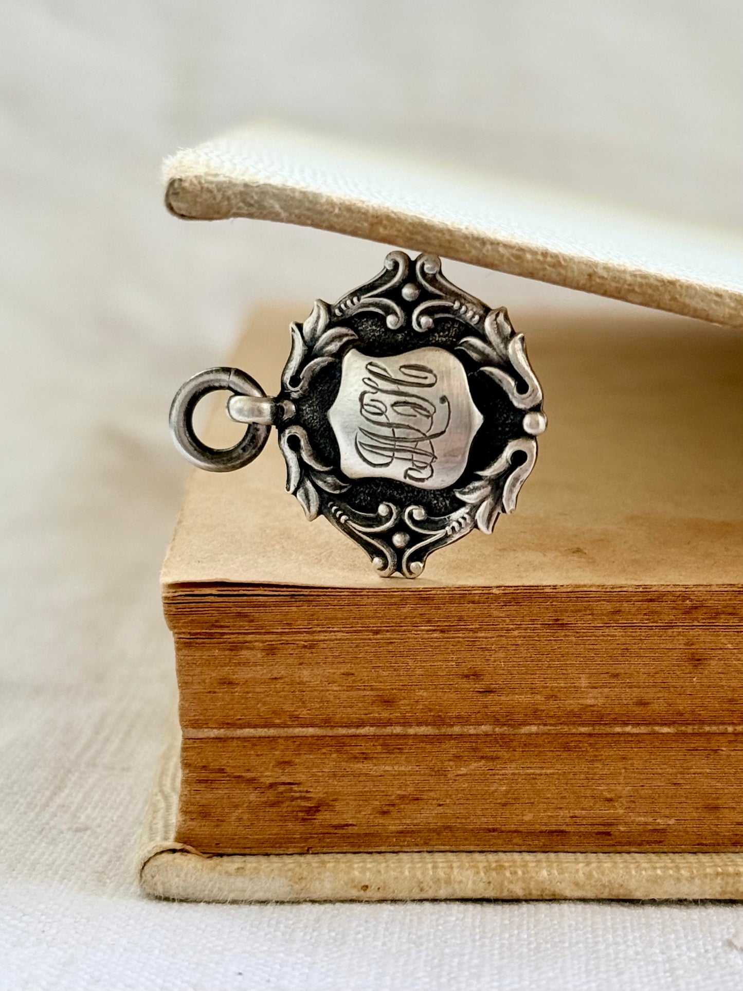 .1931 .925 Art Nouveau revival Birmingham silver miniature awards medallion fob pendant