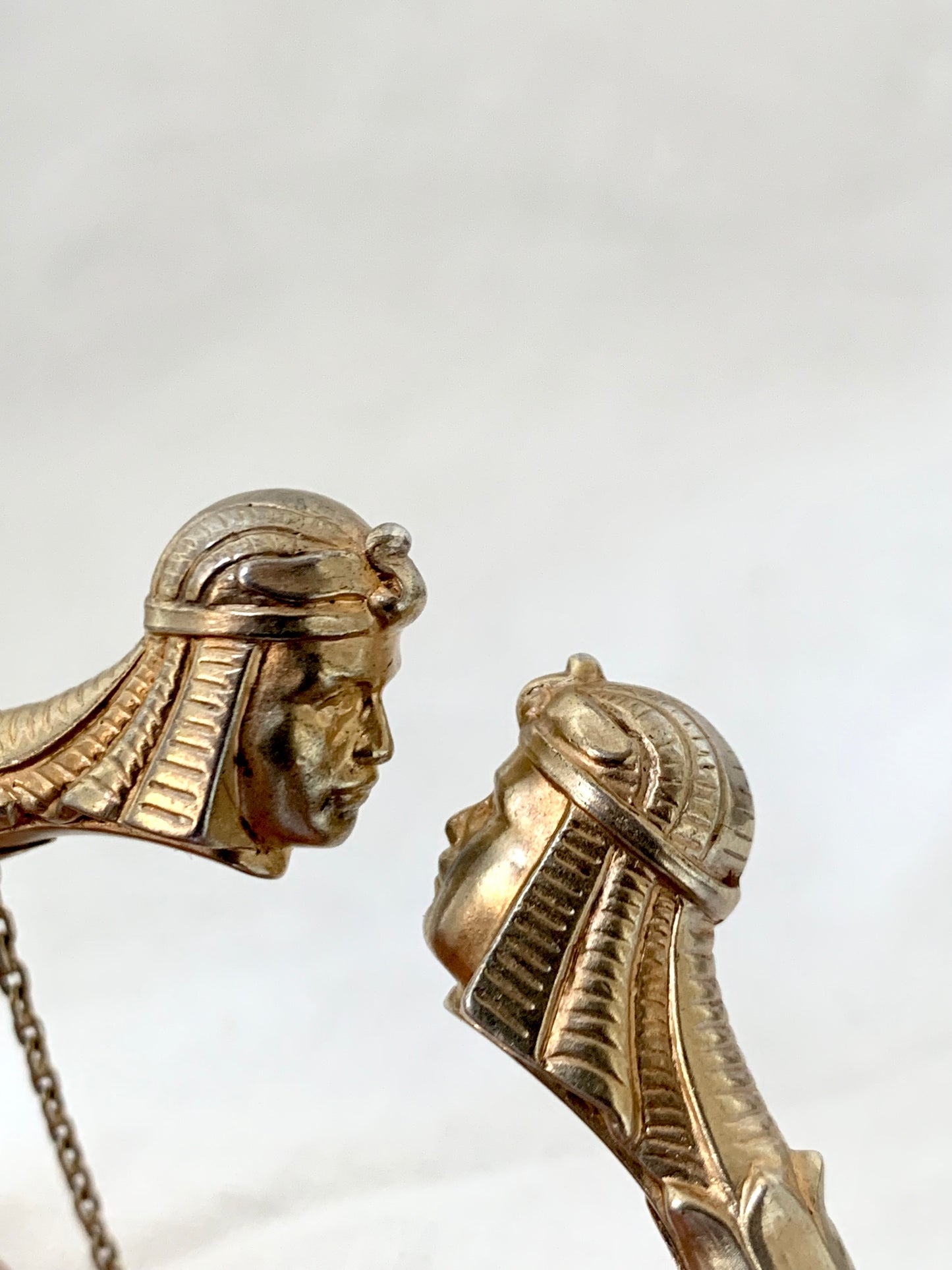 .1920s .935 antique Art Deco rare find Egyptian revival French silver enamel articulated Pharaoh figural heirloom treasure art bangle