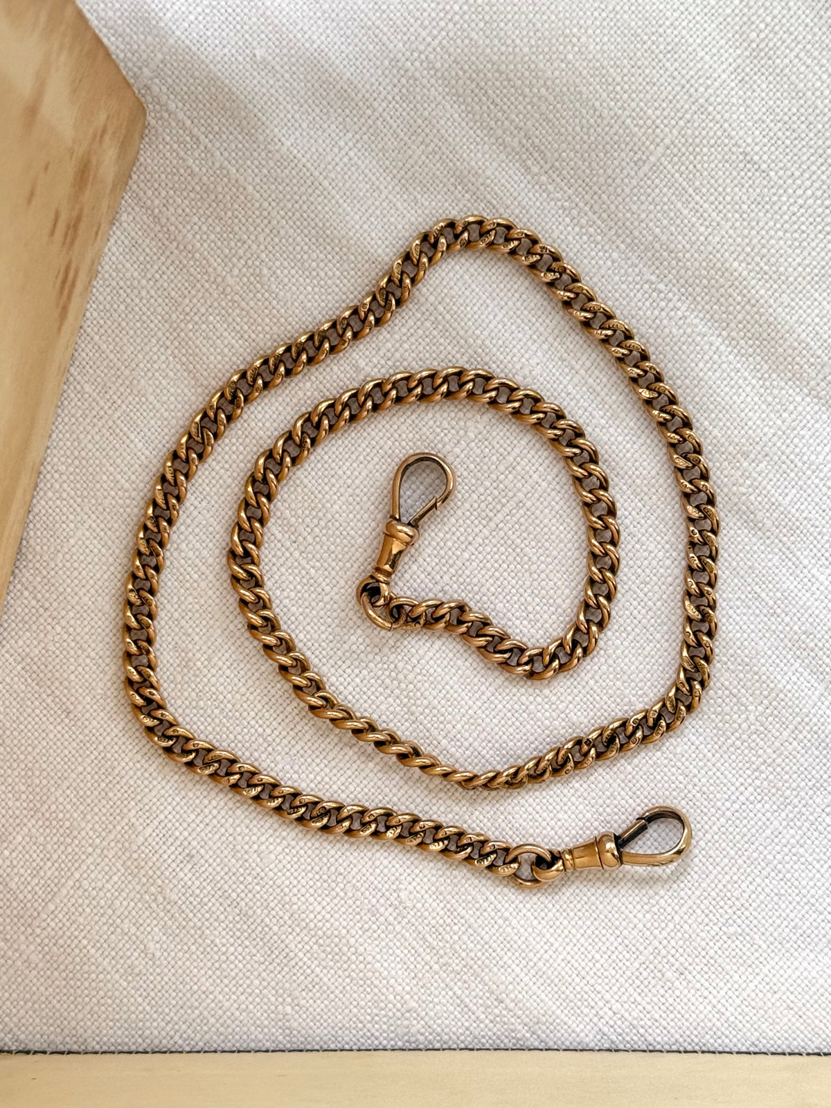 .1920 .375 .9ct antique desirable Edwardian graduated solid gold hallmark 375 gold fob chain necklace
