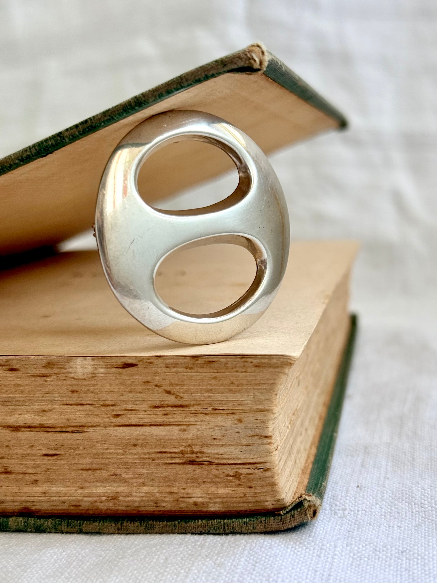 .1950s .925 Bernhard Herzt Danish Denmark Modernist designer silver brooch pendant scarf ring