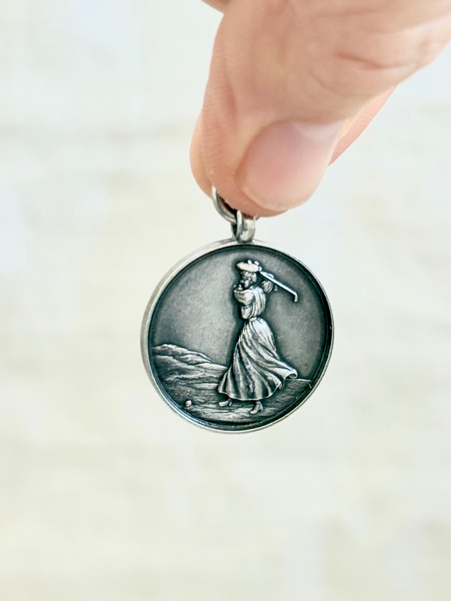 .1939 .925 athletics ladies award hallmarked silver awards fob medallion pendant