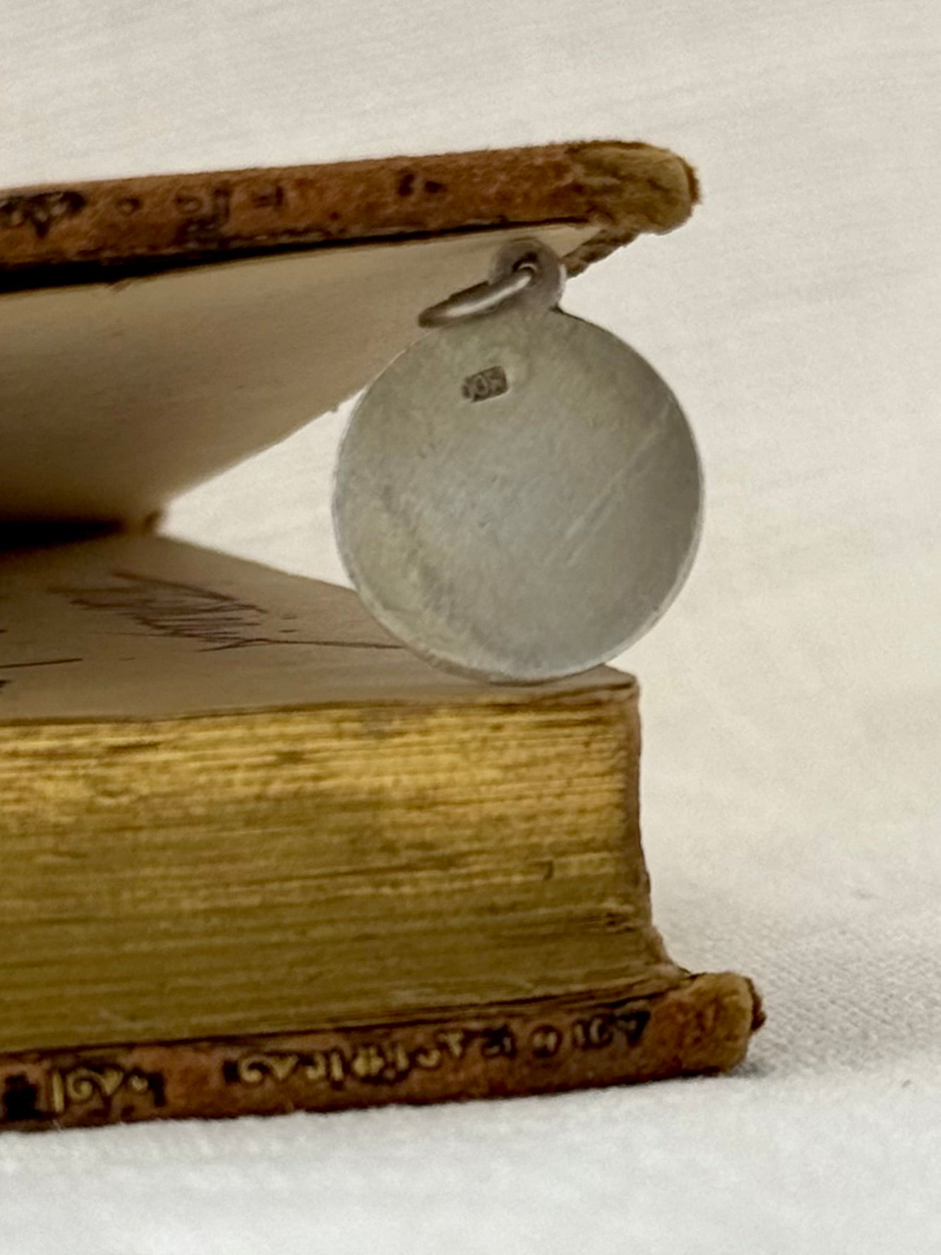 .1890s .1900s .800 antique rare French enamel devotional medal pendant the Child baby Jesus Edwardian era solid silver charm pendant