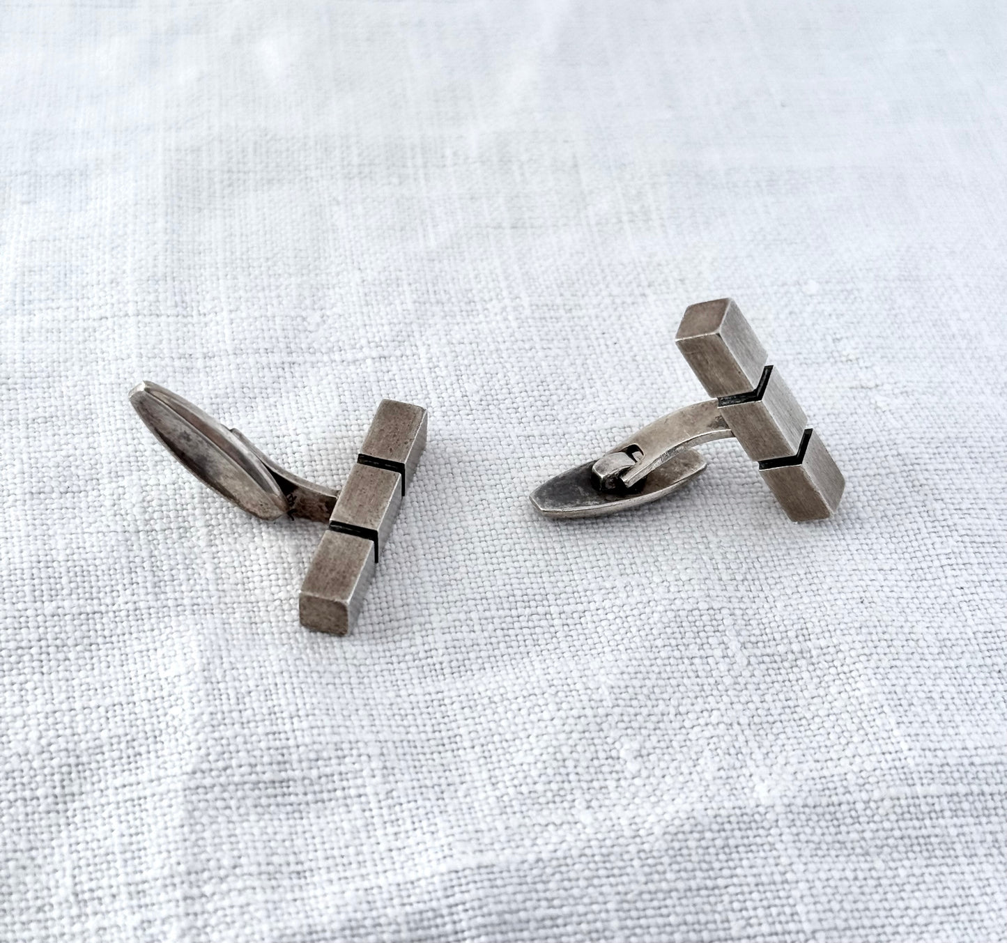 .1960s .925 Danish Designer Scandinavian mid century modern sought after Niels Erik From sterling silver cufflinks cuff links