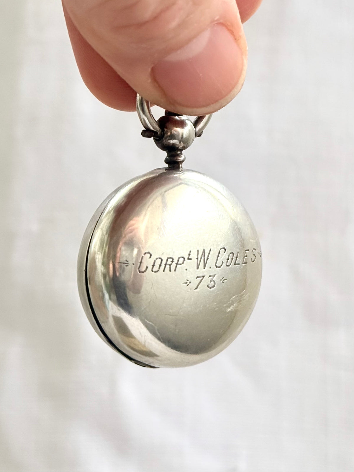 .1890 .925 antique Birmingham England historic exquisite early South African Victorian era hallmarked sterling silver Sovereign Chatelaine coin awards prize pendant