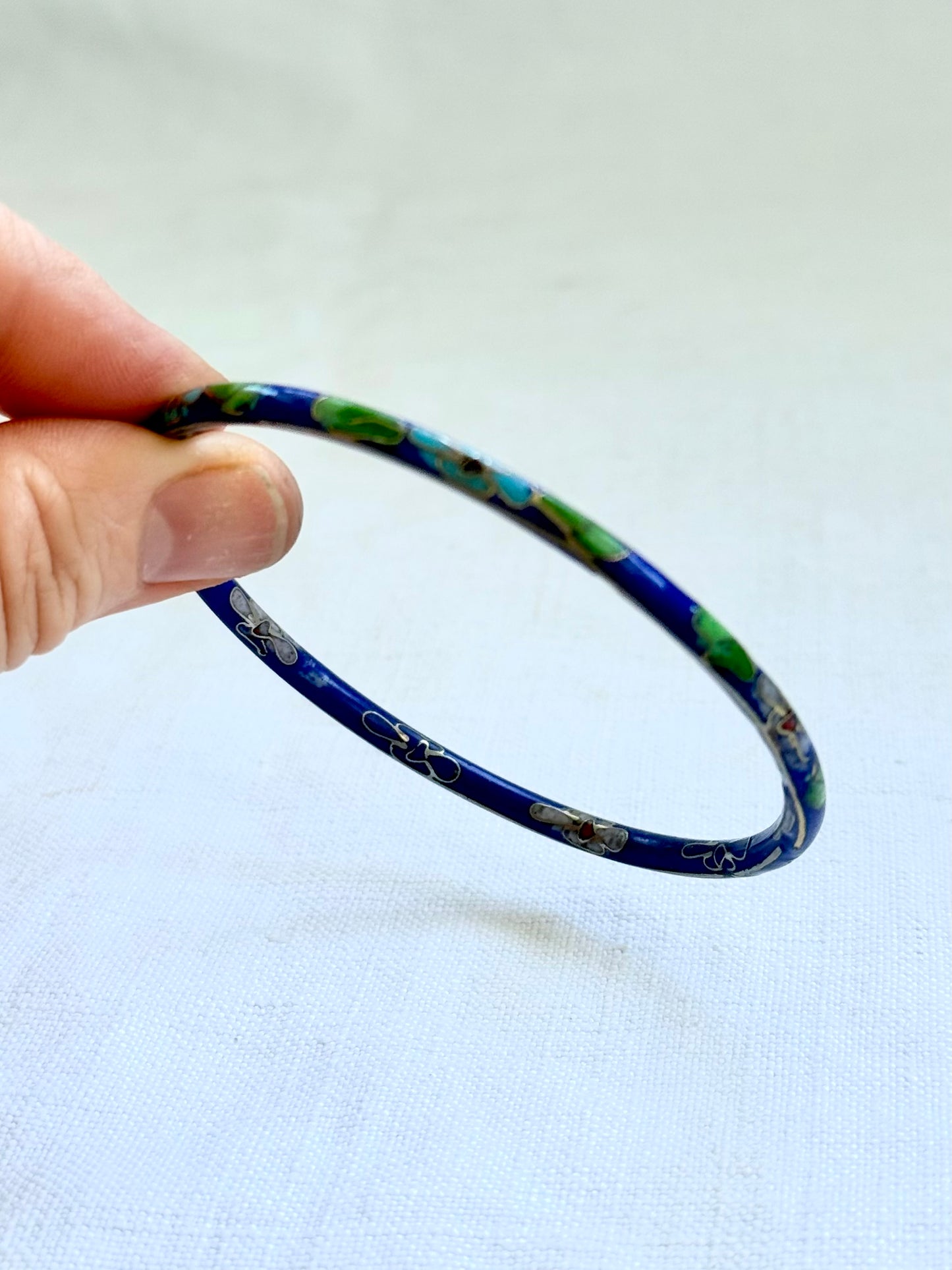 .1950s .1970s Cloisonné Chinese enamel vintage bangle