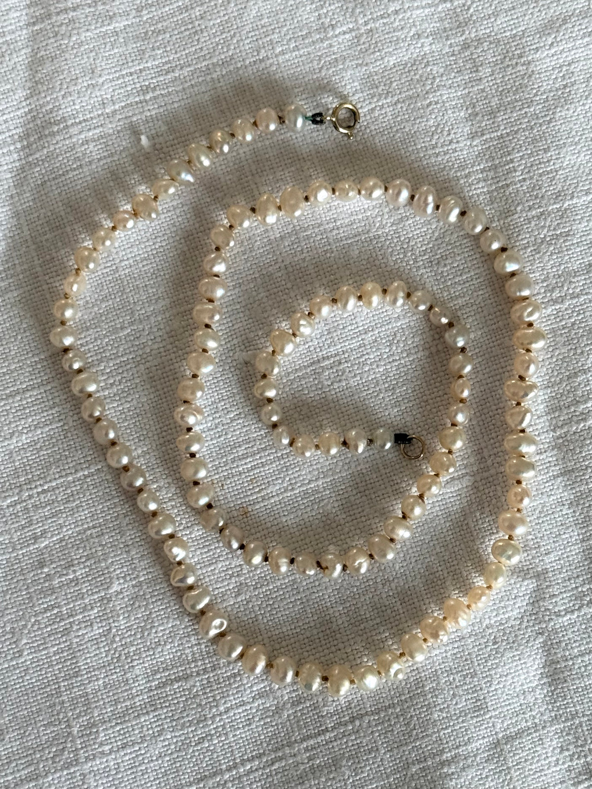 .9ct gold luxury baroque cultured pearl real pearl string of micro luxury pearls necklace