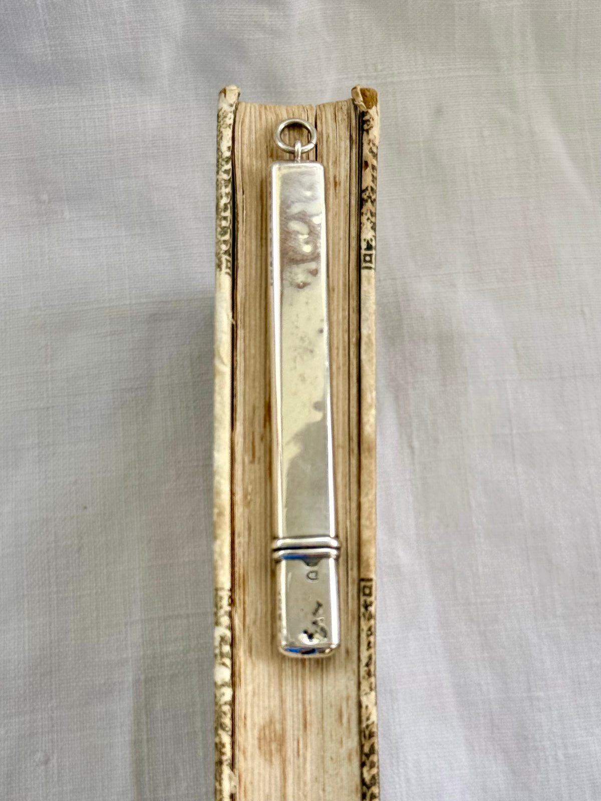 .1900s .925 antique hallmarked sterling silver Carpenter pencil chatelaine pendant useful item