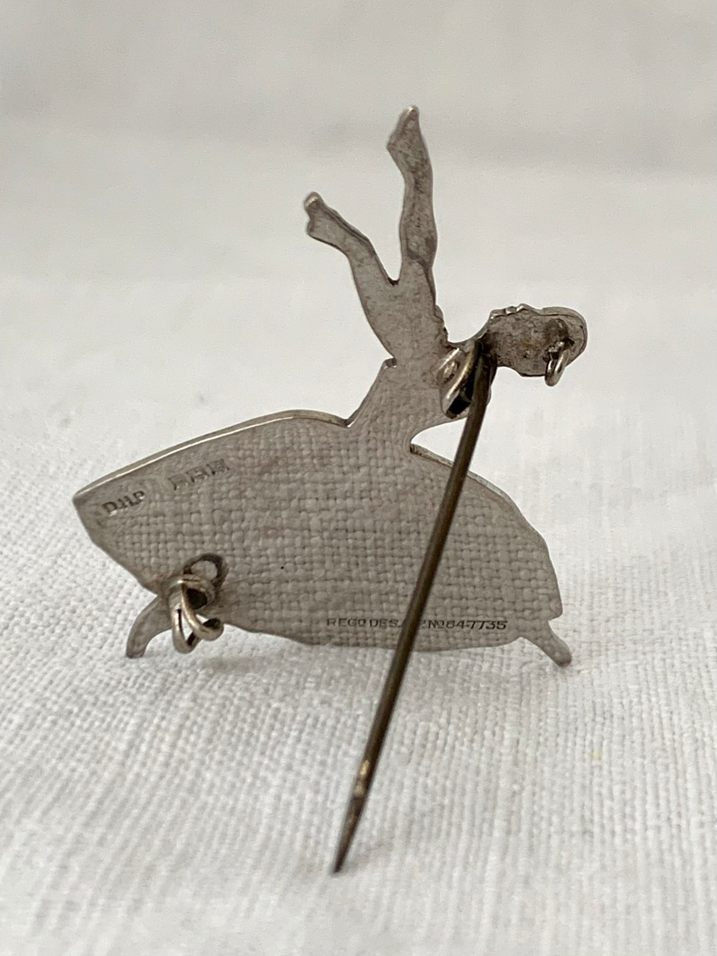 1950 925 hallmark silver dancer modernist mid century modern dancing ballerina brooch